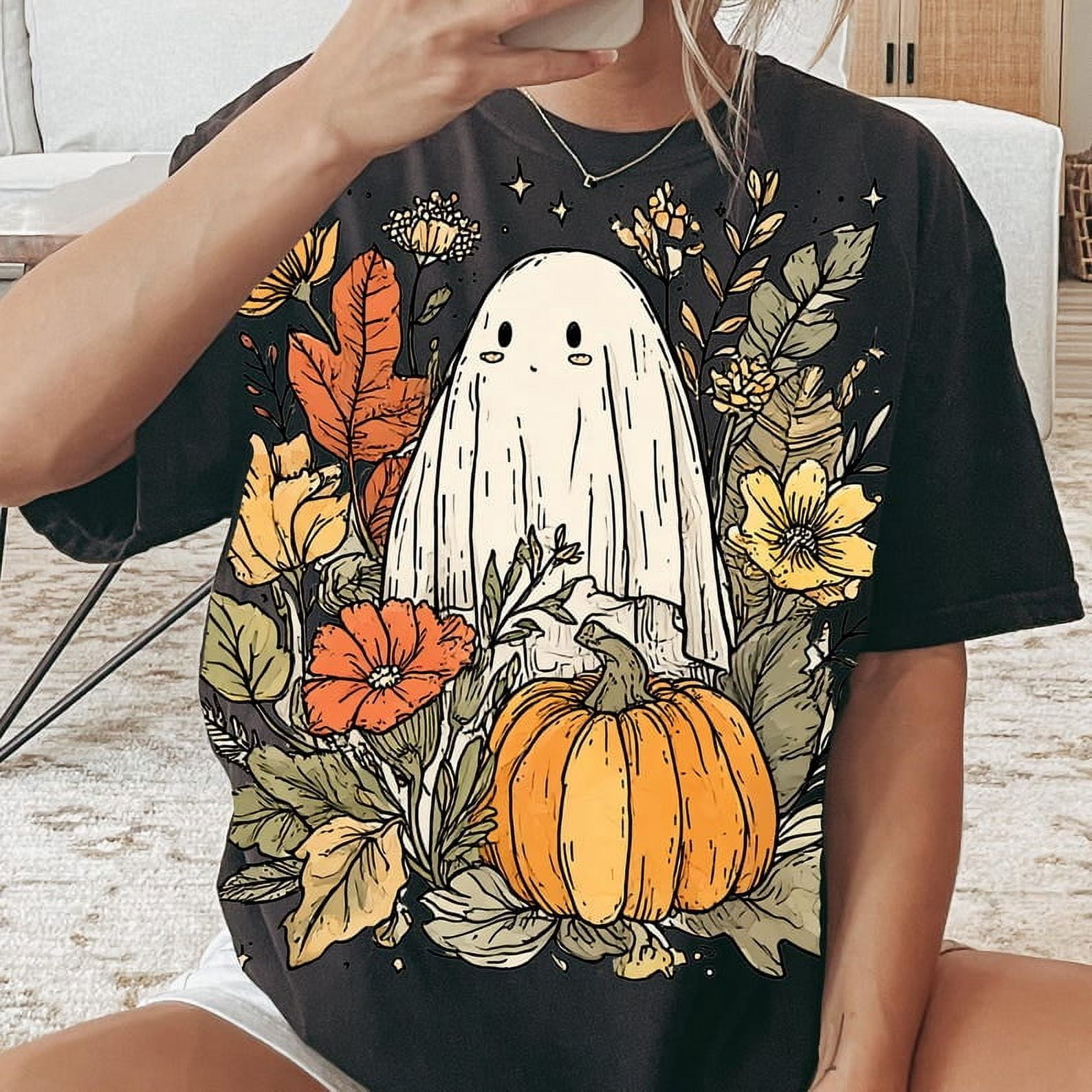 Women's Overlook Hotel Graphic Tee - Horror Halloween Shirt, Spooky Season Fall Casual Top