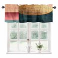 thumbnail image 1 of Boho Gold Circle Kitchen Valances for Windows 60x18 Inch Kitchen Curtains Valances Rod Pocket Modern Geometric Color Blocks Bathroom Window Valances for Window Treatment Decor, 1 of 6