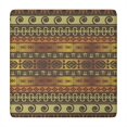 thumbnail image 1 of Boho Golden Ethnic Pattern Square Fitted Tablecloth with Elastic Edge,Square Table Cover,Washable Elastic Table Cover for Home Kitchen Party Decor 34"x34", 1 of 6