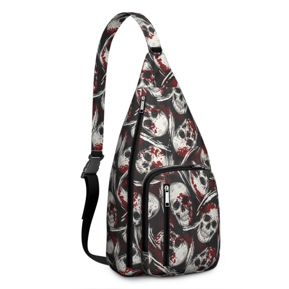 Boho Gothic Skull Drawstring Backpack – Artistic Day of the Dead Mandala Skull Design – Vintage Floral Skeleton Print Travel & Hiking Bag for Alternative and Mystic Style Lovers