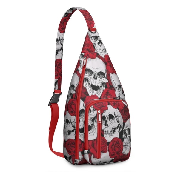 Boho Gothic Skull Drawstring Backpack – Artistic Day of the Dead Mandala Skull Design – Vintage Floral Skeleton Print Travel & Hiking Bag for Alternative and Mystic Style Lovers