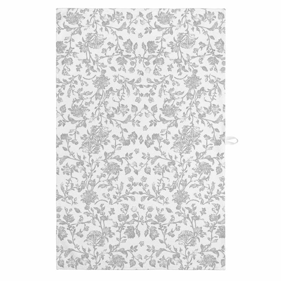 Boho Gray Flower 1 Pack Kitchen Towel, Water Absorbent Dish Towel ...