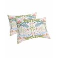 thumbnail image 1 of Boho Green Flower Pillow Covers Queen Size 2 Pack, Botanical Watercolor Leaf Floral Soft Bed Throw Pillowcases Breathable Cooling Long Lumbar Body Pillow Sham Cover for Bed Sofa 20''x30'', 1 of 7