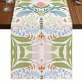 thumbnail image 1 of Boho Green Flower Table Runner 70 Inches Long,Botanical Watercolor Leaf Floral Cotton Linen Table Runners Dresser Scarves,Decorative Tabletop Scarf Furniture Cover for Home Dinner Party 13"x70", 1 of 8