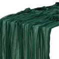 thumbnail image 1 of Boho Green Gauze Table Runner for Wedding | 35 x 70 Inch Soft Decorative Fabric, Sturdy Sewn Edges, Bright Holiday & Party Home Decor | Easy Clean Dining Table Protector, 1 of 4