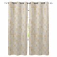thumbnail image 1 of Boho Grid Pattern Blackout Curtains Light Blocking Print Window Curtains, Modern Rustic Minimalist Geometric Art Thermal Insulated Window Drapes for Living Room Kitchen Cafe (2 Panels, 84"W x 84"L), 1 of 9