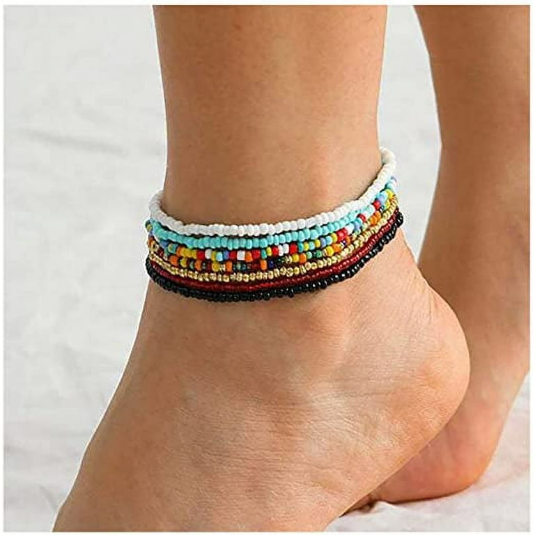 Multi Color Beaded Anklet Multi Color Beaded Anklet