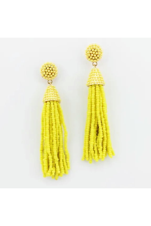 Boho Handmade Small Pearl Beads Tassel Statement Long Earrings Bohemia Jewelry