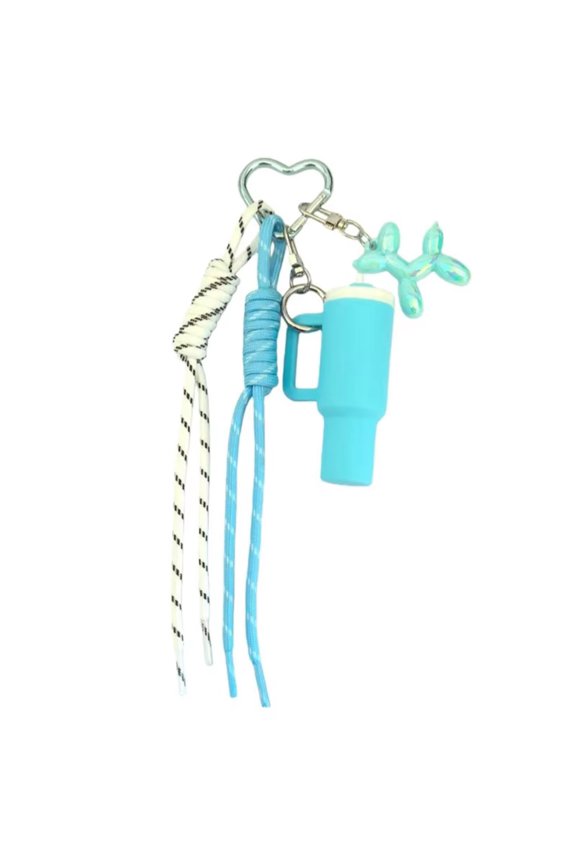 Boho Handmade Woven Rope Keychain Cup Bottle Bag Pendant