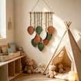 thumbnail image 1 of Boho Handwoven Leaf Macrame Wall Hanging, 15.8×26.8in Tapestry for Bedroom Living Room, 1 of 7