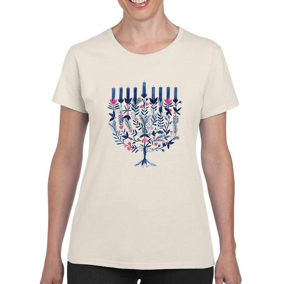 Boho Hanukkah I T-Shirt Women -Grace Popp Designs, Female 4X-Large
