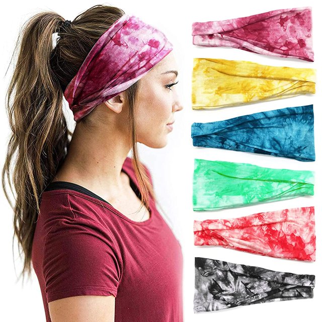 Boho Headbands For Women Fashion Wide Headband Yoga Workout Head Bands