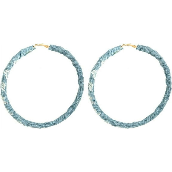 Boho Heart  Hoop Earrings Geometry Simple Exaggerated Big Star Heart Round Earrings Bohemian Statement Summer Beach Earrings Accessories Jewelry for Women