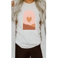 thumbnail image 1 of Boho Heart Sunrise Valentine Graphic Tee T-Shirt, 1 of 10