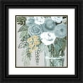 thumbnail image 1 of Boho Hue Studio 12x12 Black Ornate Wood Framed with Double Matting Museum Art Print Titled - Soft Neutral Florals 2, 1 of 4