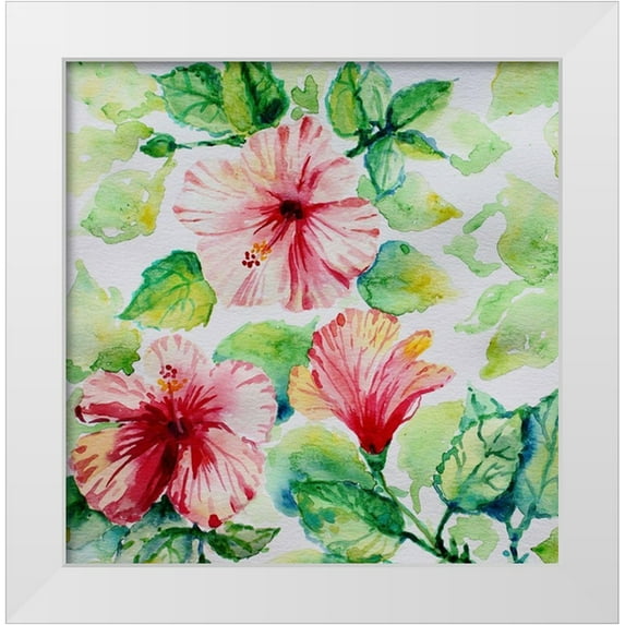 Boho Hue Studio 12x12 White Modern Wood Framed Museum Art Print Titled - Peeking