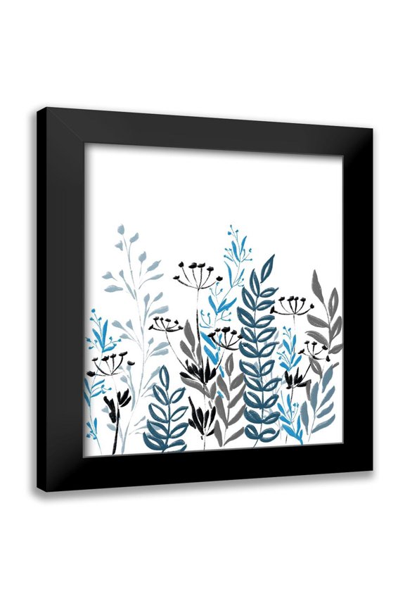 Boho Hue Studio 12x14 Black Modern Framed Museum Art Print Titled - Blue field 1