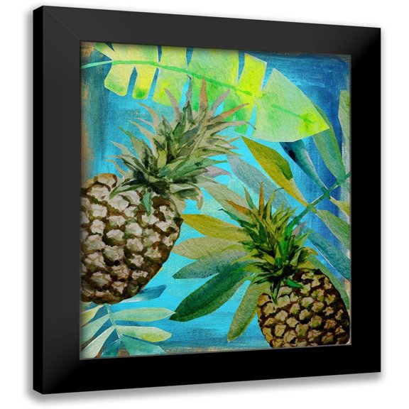 Boho Hue Studio 12x14 Black Modern Framed Museum Art Print Titled - Pineapple Party 1