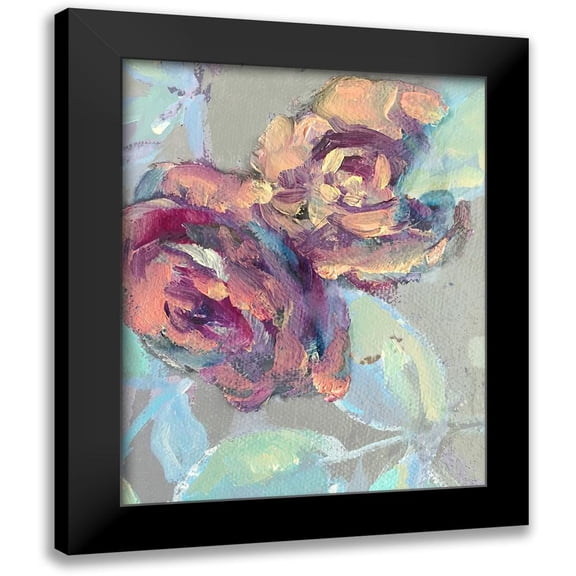 Boho Hue Studio 12x14 Black Modern Framed Museum Art Print Titled - Spring Roses