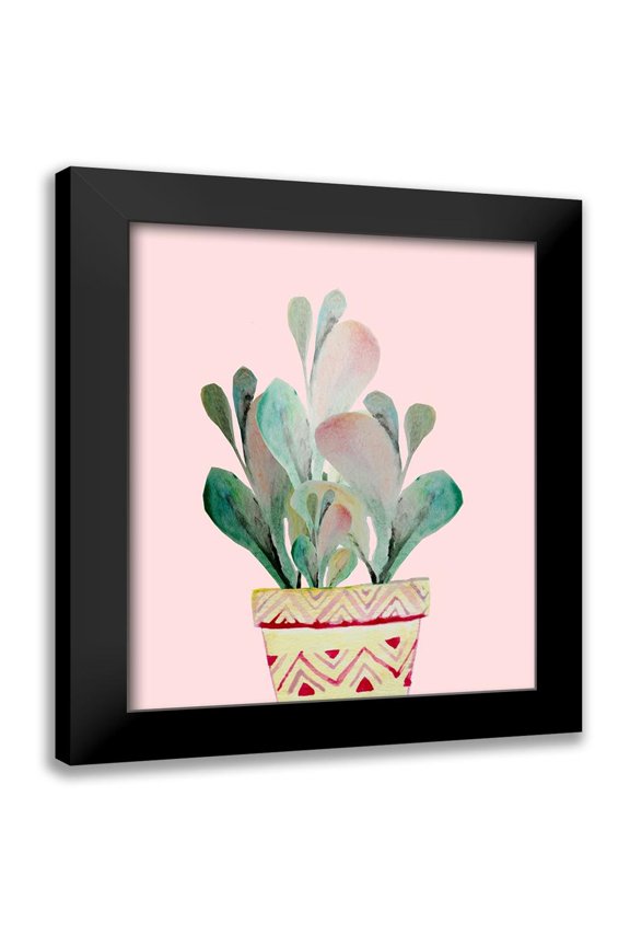 Boho Hue Studio 12x14 Black Modern Framed Museum Art Print Titled - Succulant A2