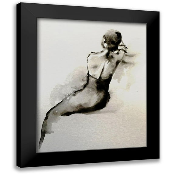 Boho Hue Studio 12x14 Black Modern Framed Museum Art Print Titled - Waiting