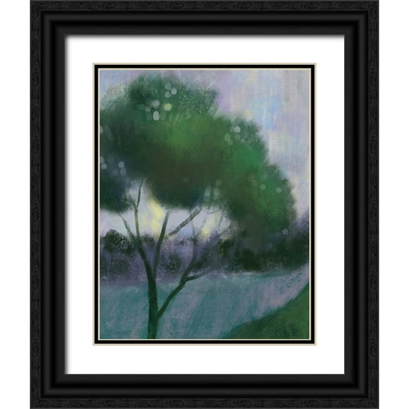 Boho Hue Studio 12x14 Black Ornate Wood Framed with Double Matting Museum Art Print Titled - Treee