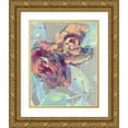 thumbnail image 1 of Boho Hue Studio 12x14 Gold Ornate Wood Framed with Double Matting Museum Art Print Titled - Spring Roses, 1 of 4