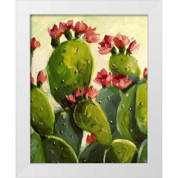 Boho Hue Studio 12x14 White Modern Wood Framed Museum Art Print Titled - Cactus
