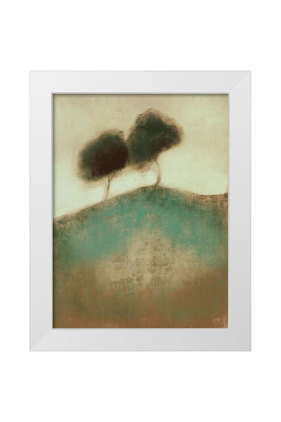 Boho Hue Studio 12x14 White Modern Wood Framed Museum Art Print Titled - Distant Duo 1
