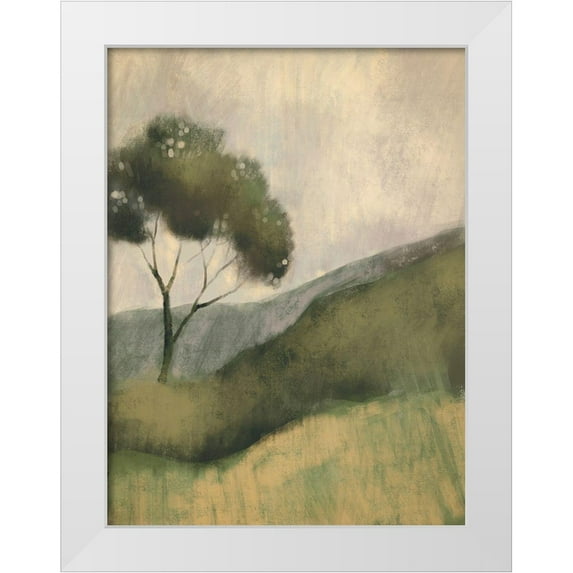 Boho Hue Studio 12x14 White Modern Wood Framed Museum Art Print Titled - Downhill Foliage 1