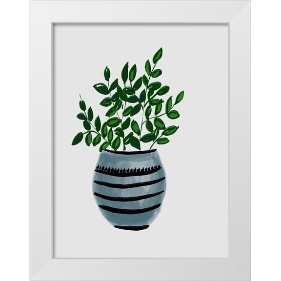 Boho Hue Studio 12x14 White Modern Wood Framed Museum Art Print Titled - Home Foliage 4