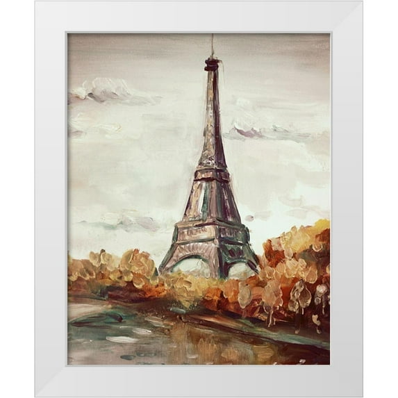 Boho Hue Studio 12x14 White Modern Wood Framed Museum Art Print Titled - Paris 2