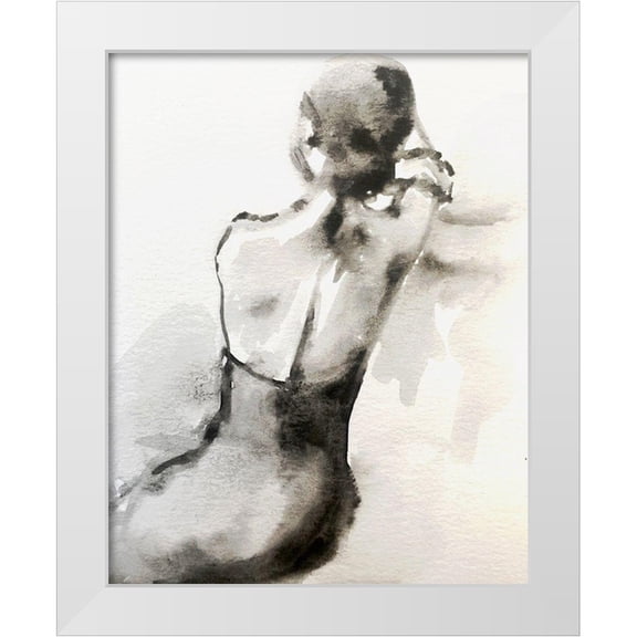 Boho Hue Studio 12x14 White Modern Wood Framed Museum Art Print Titled - Waiting Close-Up