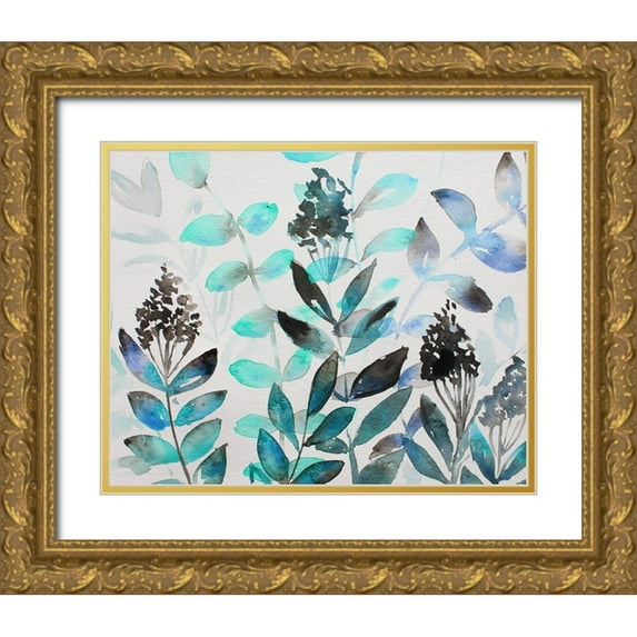 Boho Hue Studio 14x12 Gold Ornate Wood Framed with Double Matting Museum Art Print Titled - Shrub Life 2