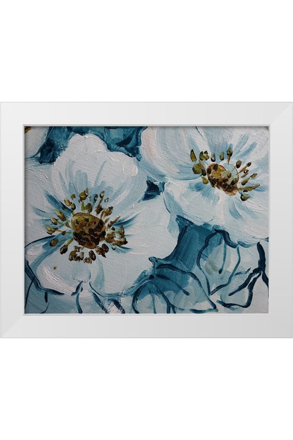Boho Hue Studio 14x12 White Modern Wood Framed Museum Art Print Titled - Blossom Bunch 11