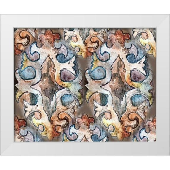 Boho Hue Studio 14x12 White Modern Wood Framed Museum Art Print Titled - Tantamount