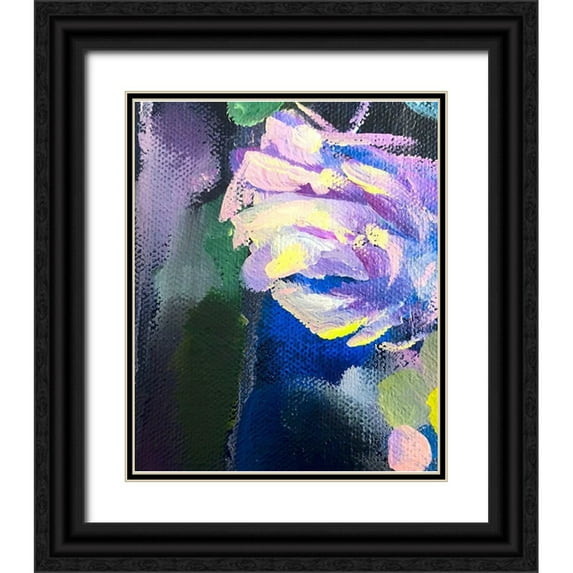 Boho Hue Studio 15x17 Black Ornate Wood Framed with Double Matting Museum Art Print Titled - Flowers