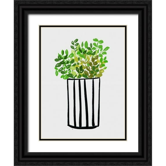 Boho Hue Studio 15x18 Black Ornate Wood Framed with Double Matting Museum Art Print Titled - Home Foliage 3