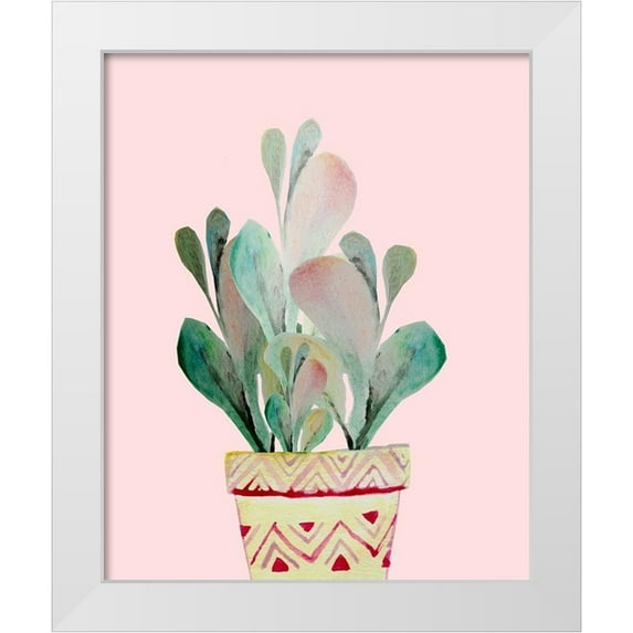 Boho Hue Studio 15x18 White Modern Wood Framed Museum Art Print Titled - Succulant A2