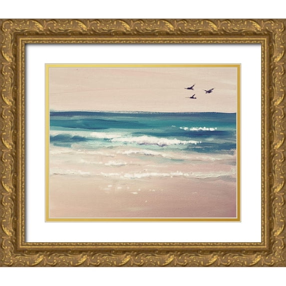 Boho Hue Studio 18x15 Gold Ornate Wood Framed with Double Matting Museum Art Print Titled - Sea 2