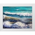 thumbnail image 1 of Boho Hue Studio 18x15 White Modern Wood Framed Museum Art Print Titled - Ocean Roll, 1 of 4