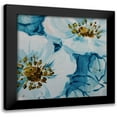 thumbnail image 1 of Boho Hue Studio 20x20 Black Modern Framed Museum Art Print Titled - Blue Flora B, 1 of 5
