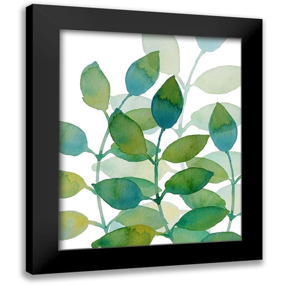 Boho Hue Studio 20x24 Black Modern Framed Museum Art Print Titled - Leaf Echo 1