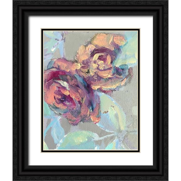 Boho Hue Studio 20x24 Black Ornate Wood Framed with Double Matting Museum Art Print Titled - Roses