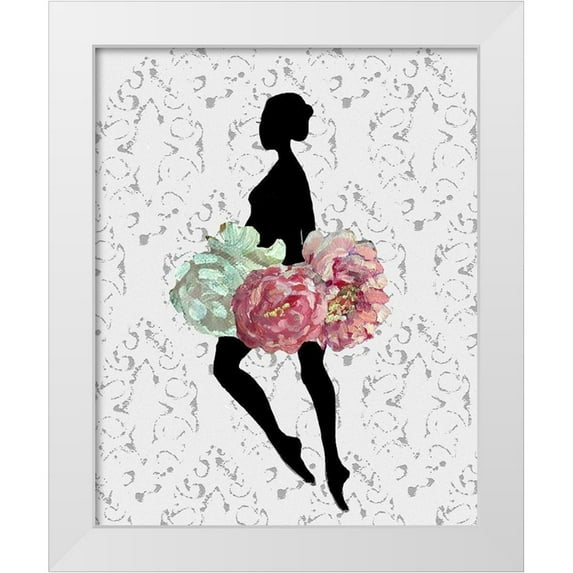 Boho Hue Studio 20x24 White Modern Wood Framed Museum Art Print Titled - Balllerina One