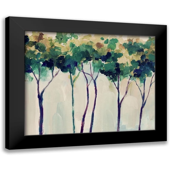 Boho Hue Studio 24x20 Black Modern Framed Museum Art Print Titled - Creamy Trees