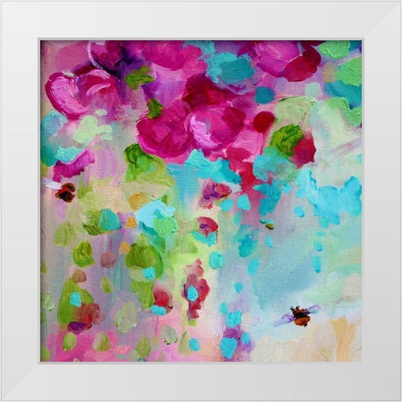 Boho Hue Studio 26x26 White Modern Wood Framed Museum Art Print Titled - Phoenix Ignited
