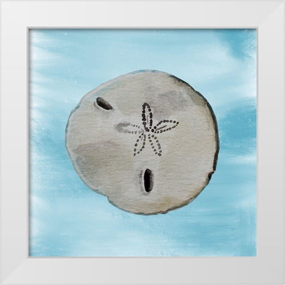 Boho Hue Studio 26x26 White Modern Wood Framed Museum Art Print Titled - Shell 3