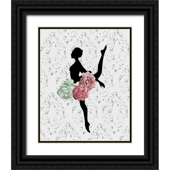 Boho Hue Studio 26x32 Black Ornate Wood Framed with Double Matting Museum Art Print Titled - Ballerina Two