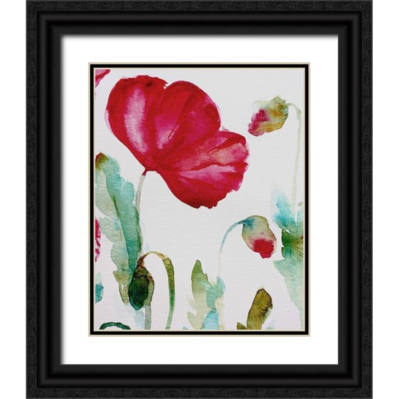 Boho Hue Studio 26x32 Black Ornate Wood Framed with Double Matting Museum Art Print Titled - Pixie Pop 3